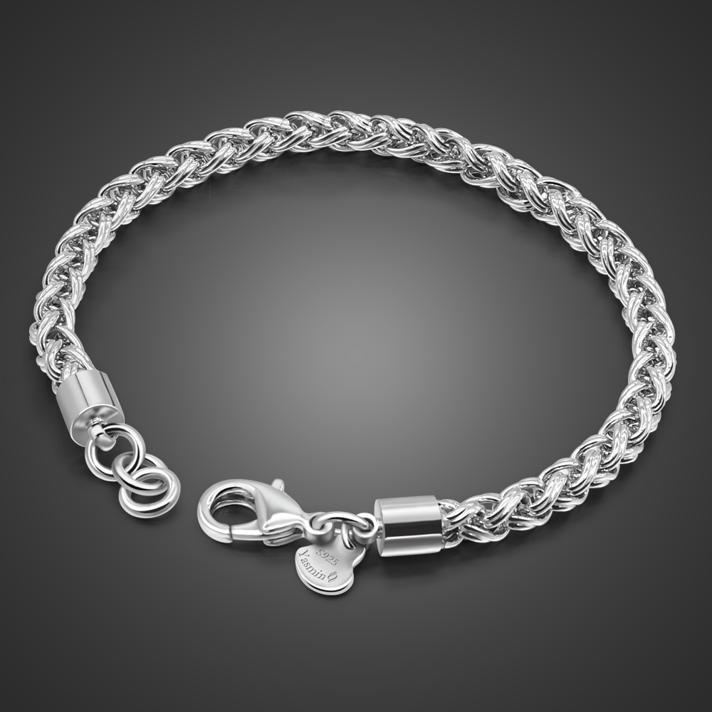 Ethnic Wear Men'S Fashion - Bracciale da uomo in argento sterling