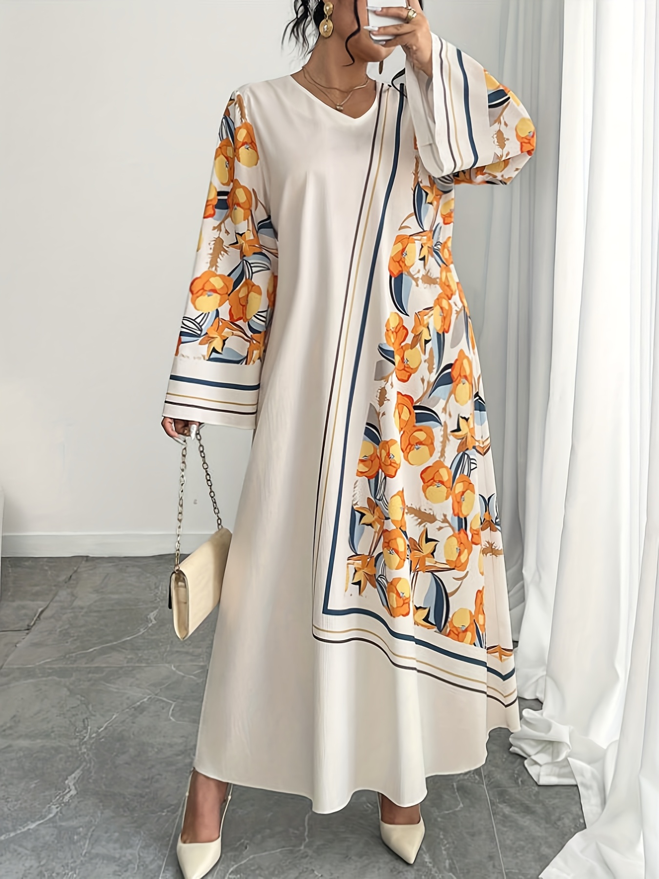 Ethnic Gown - Abito Lungo da Donna Taglie Forti,