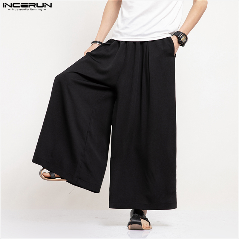 Ethnic Fashion Men - INCERUN Uomini Pantaloni A Gamba Larga