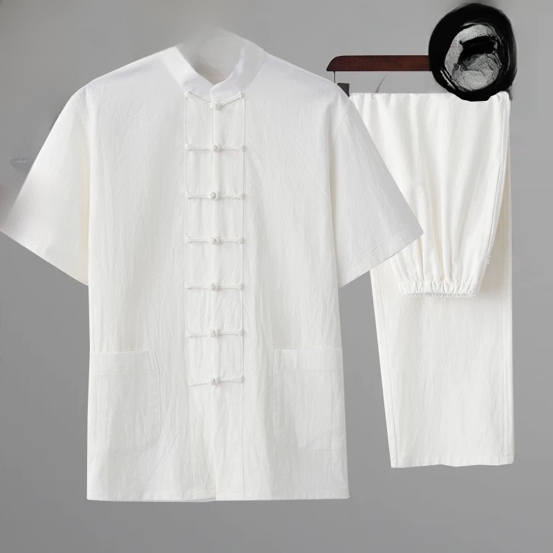 Ethnic Wear Men'S Fashion - Completo Estivo in Cotone e Lino
