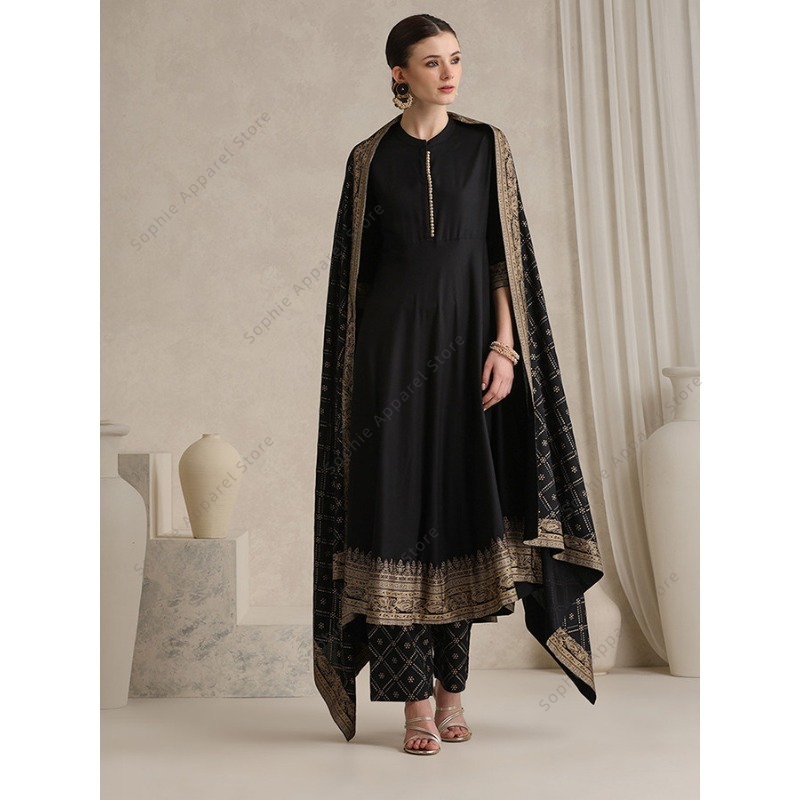 Elegante nero indiano Salwar K - Salwar Kameez Set recensione e prezzo